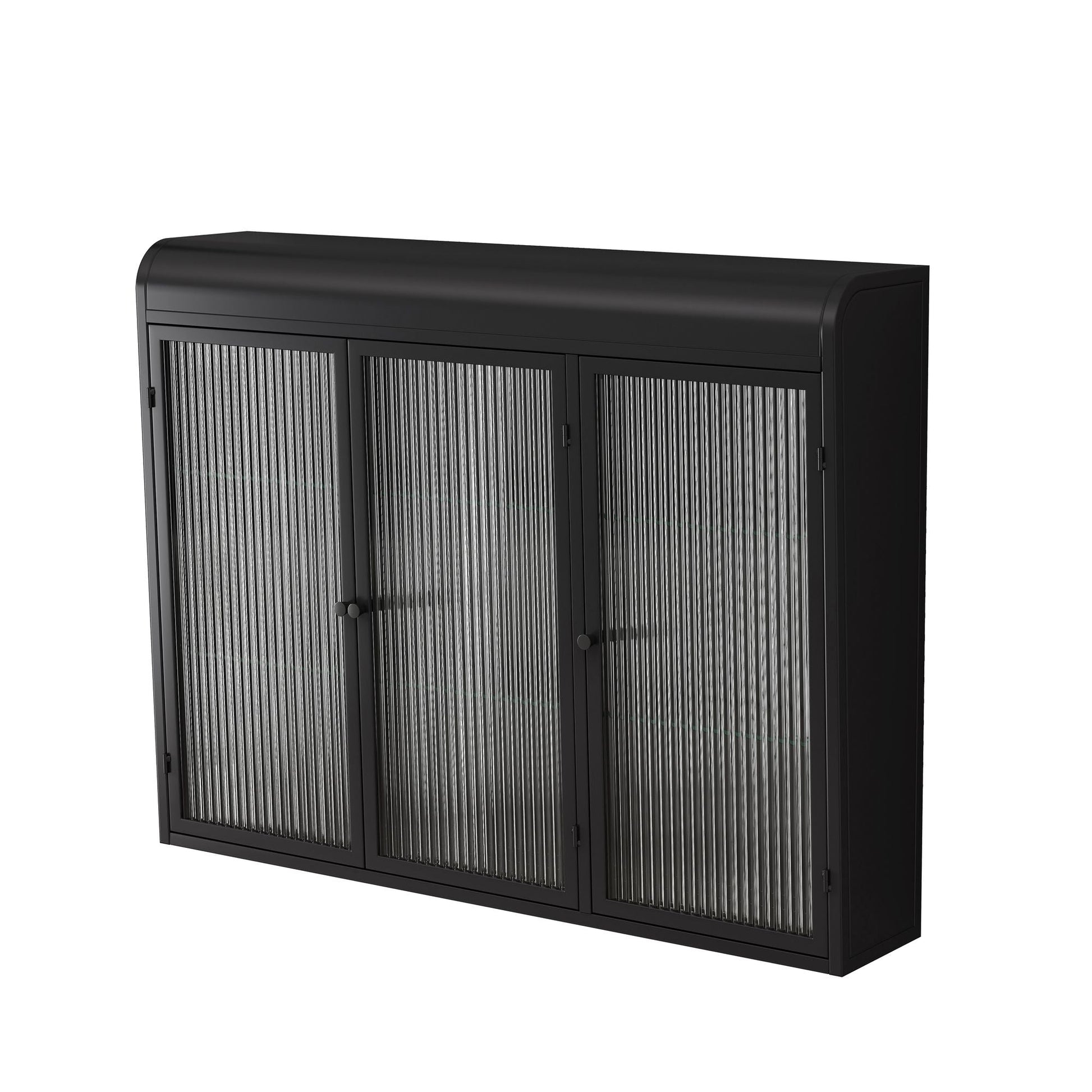 Metal Mid-Century Cabinet, Black, 36" Wide (view 7)