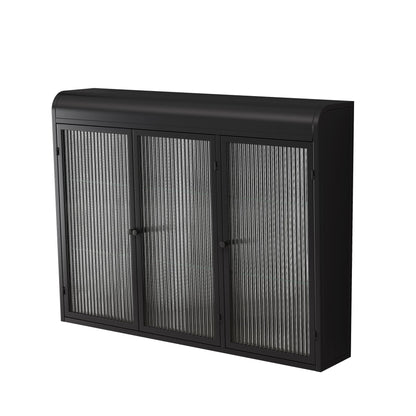 Metal Mid-Century Cabinet, Black, 36" Wide (view 7)