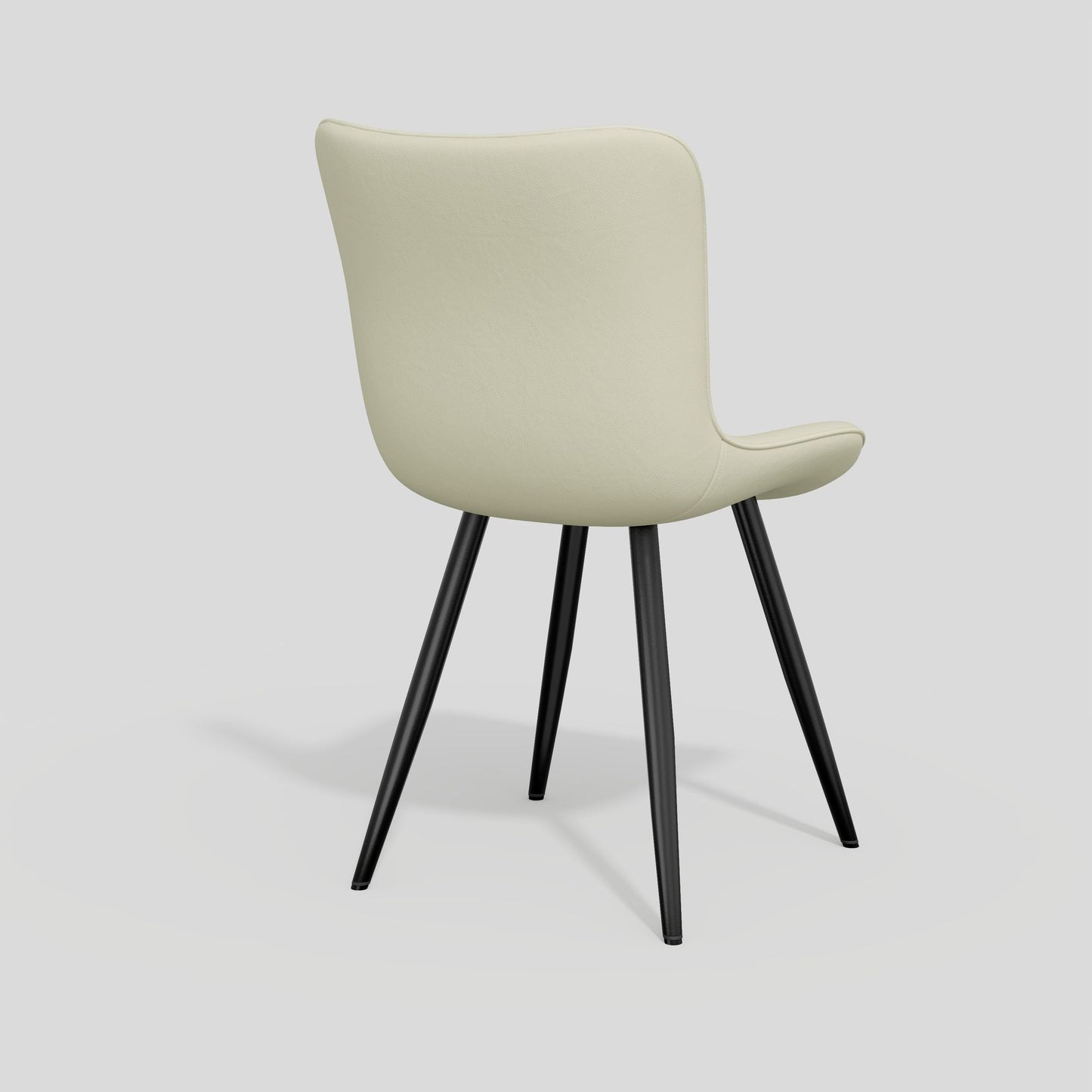 Leather Mid-Century Accent Chair, Beige (view 5)