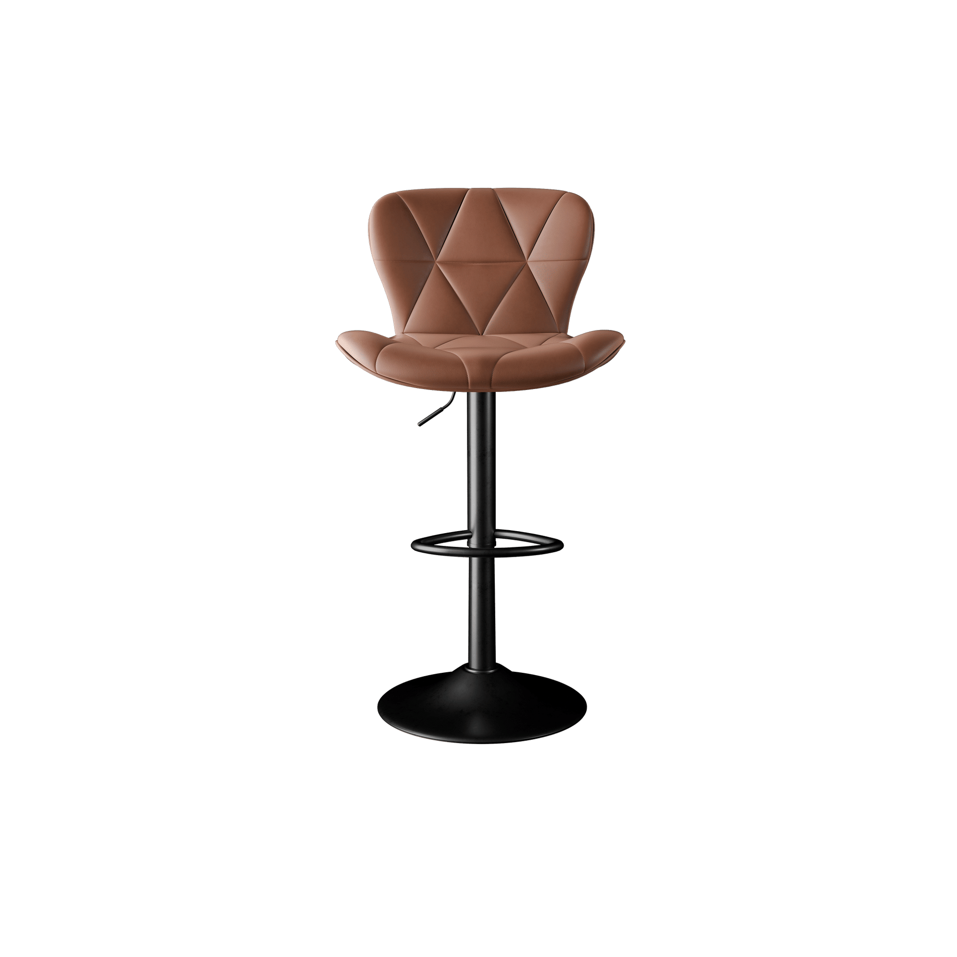 Faux Leather Swivel Bar Stools, Set of 2, Black (view 15)