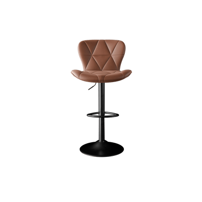 Faux Leather Swivel Bar Stools, Set of 2, Black (view 15)