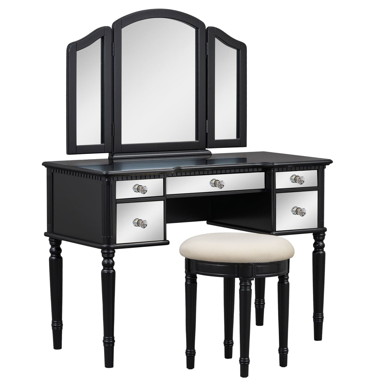 Mid-Century Vanity, Black, 36" Wide (view 9)