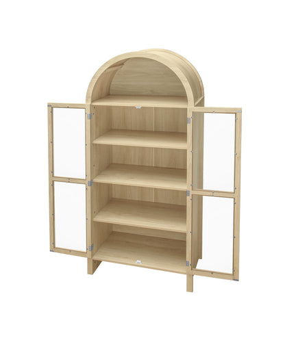 Mid-Century Cabinet, White, with Storage (view 9)
