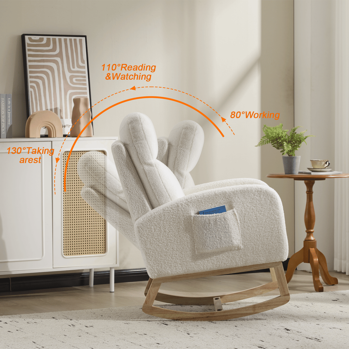 Teddy Mid-Century Rocking Chair (view 7)
