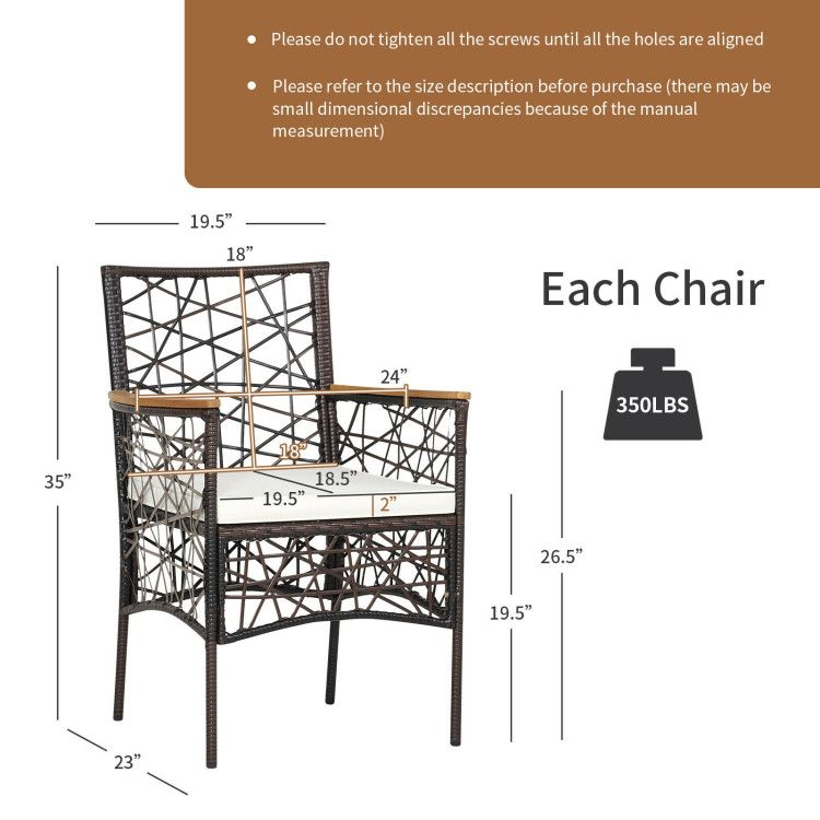 Rattan Mid-Century Dining Chairs, as show (view 4)