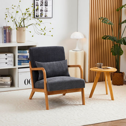 Upholstered Mid-Century Accent Chair, Brown, 30" Wide (view 7)