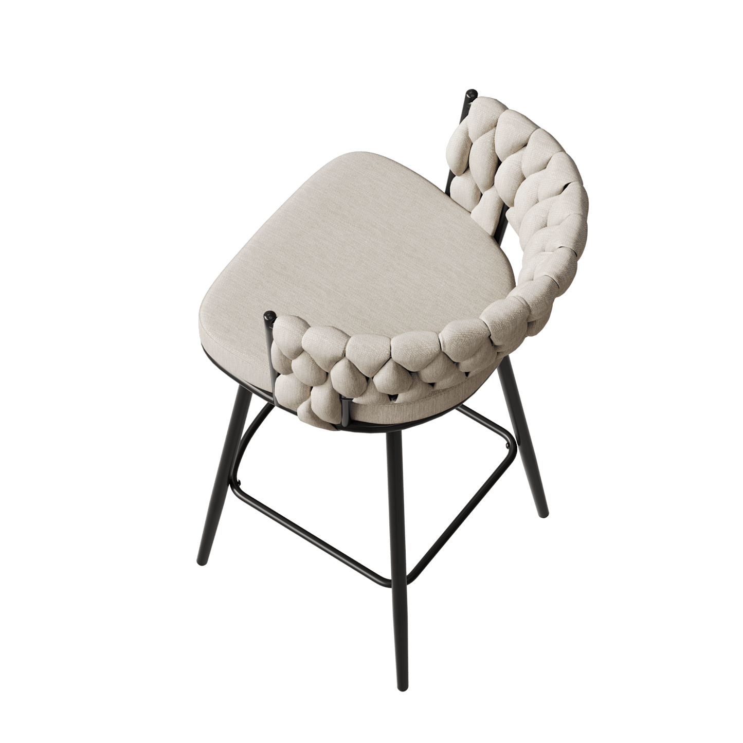 360-Degree Swivel Bar Chairs, Cushioned, Metal Legs, Set of 2 (view 11)
