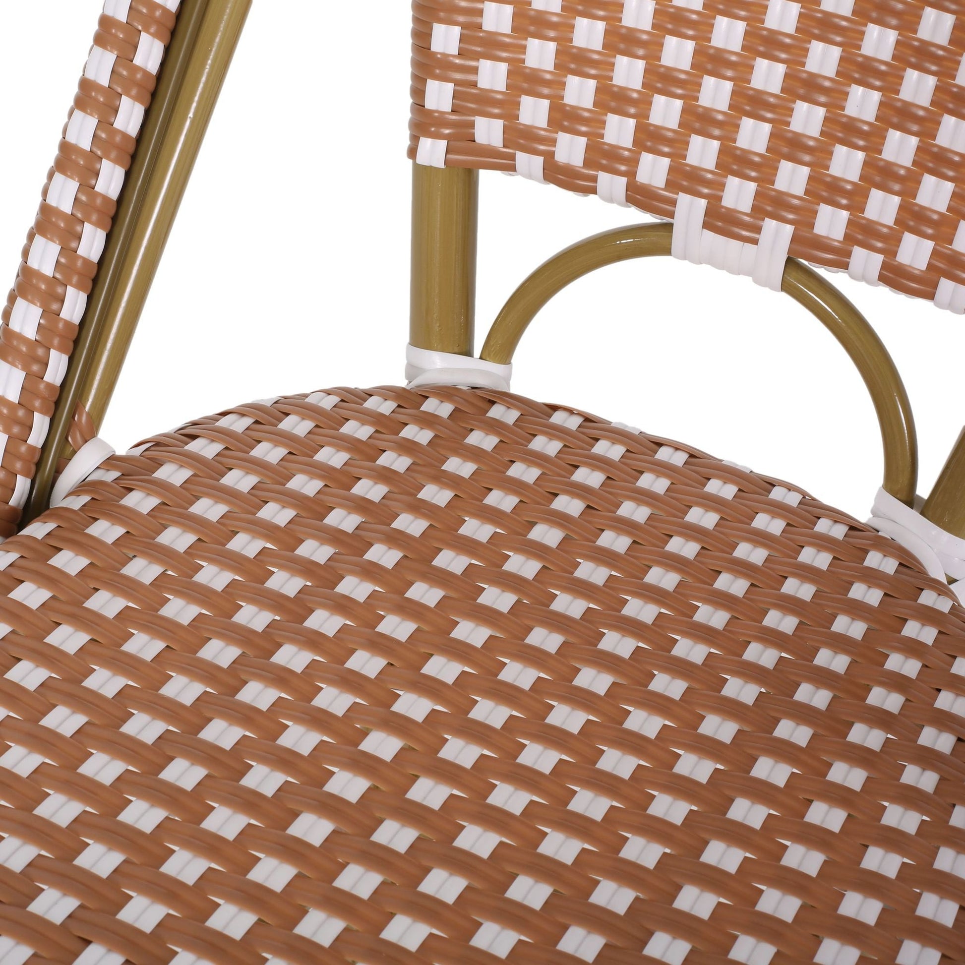Rattan Swivel Bar Stools, White (view 14)