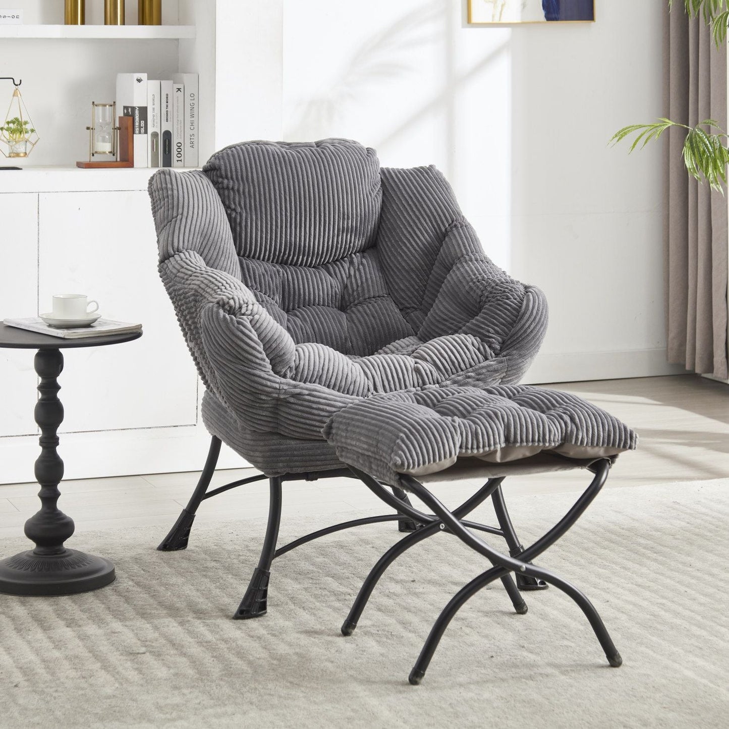 Upholstered 3-Seat Mid-Century Sofa, Gray (view 7)