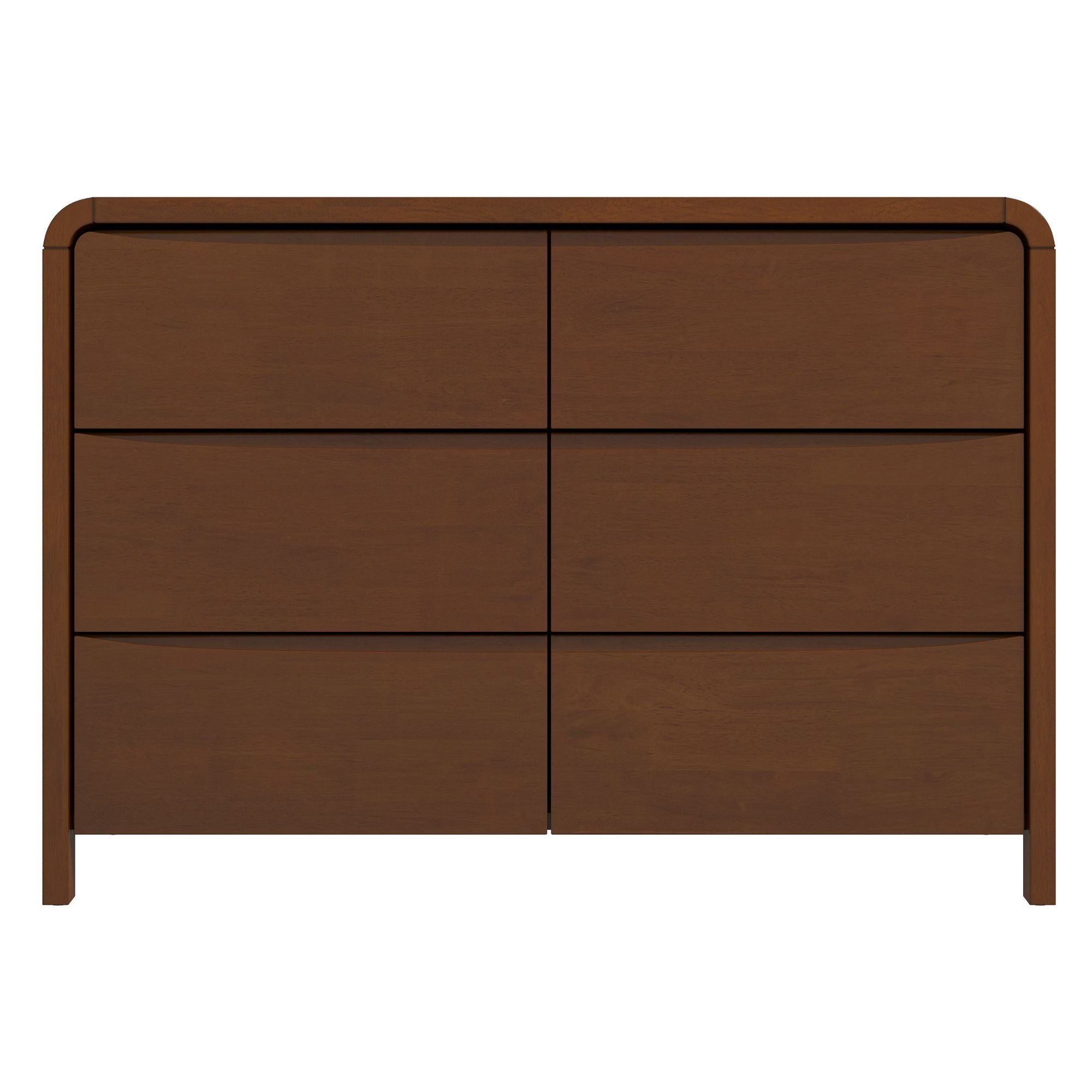 Lionel Mid-Century Dresser – Solid Wood, 6 Drawers