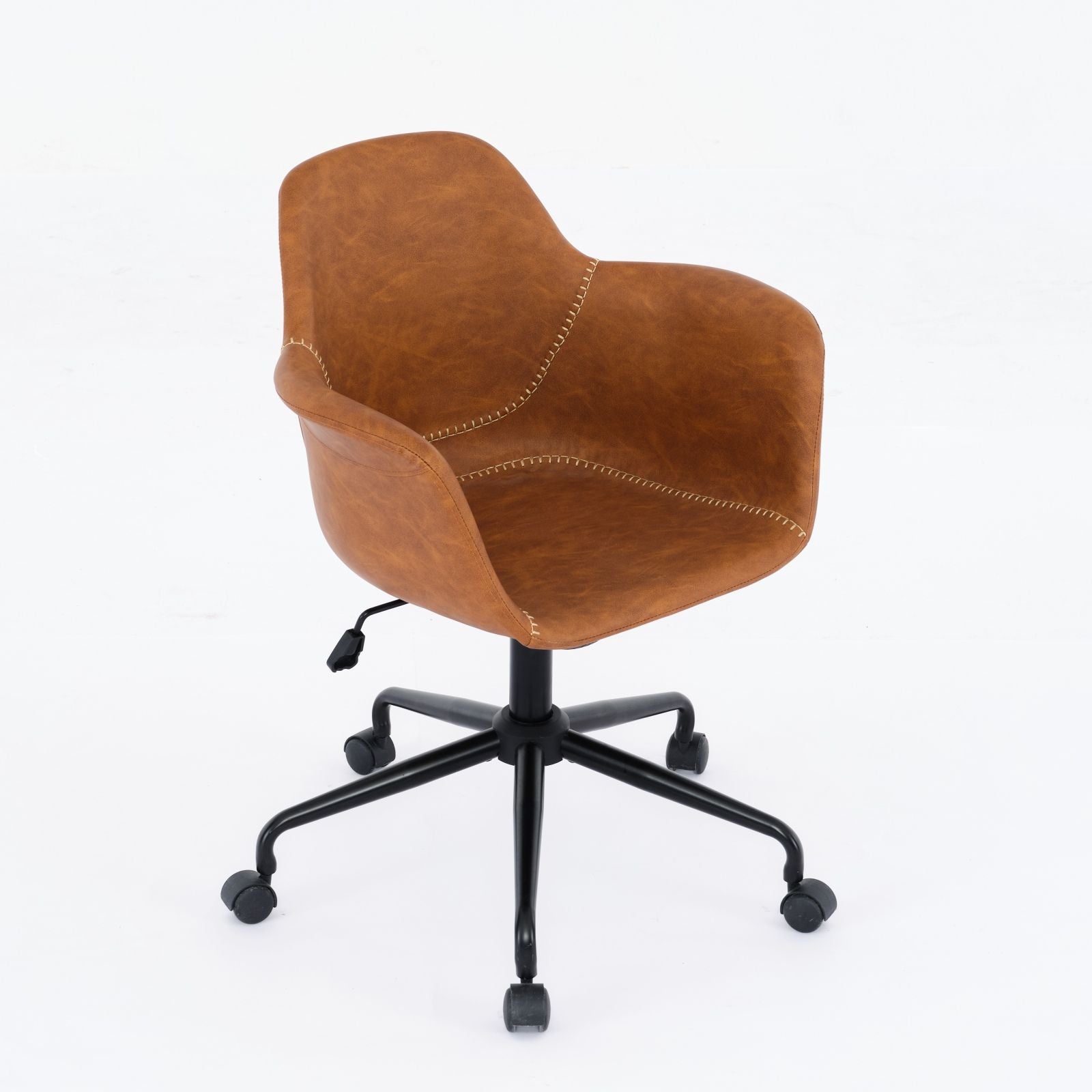 Faux Leather Mid-Century Accent Chair (view 7)