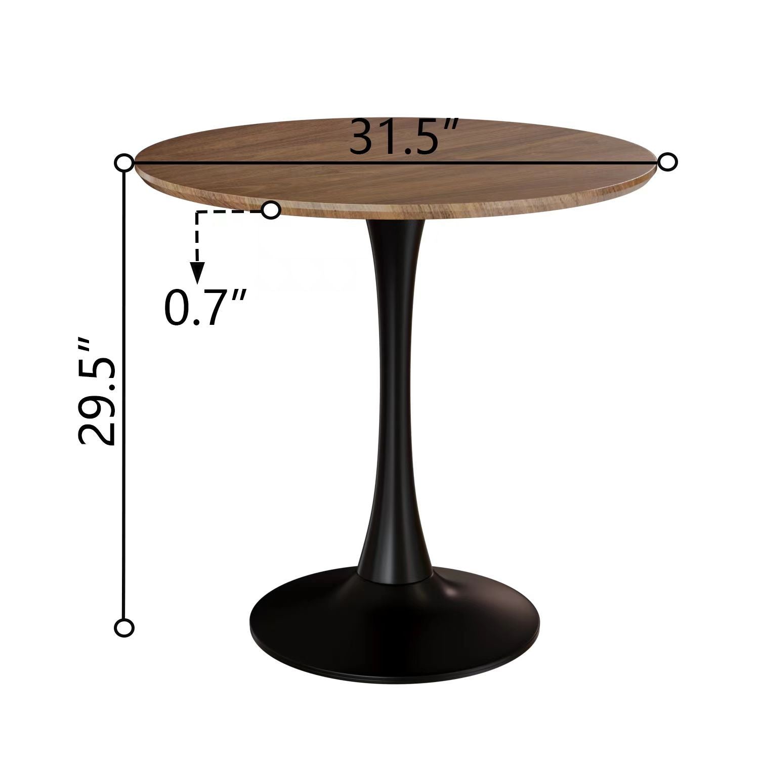 Wood Mid-Century Coffee Table, 42", White (view 39)