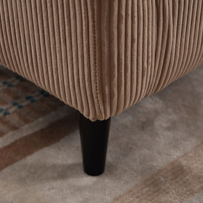 Upholstered 3-Seat Mid-Century Sofa, Black (view 70)