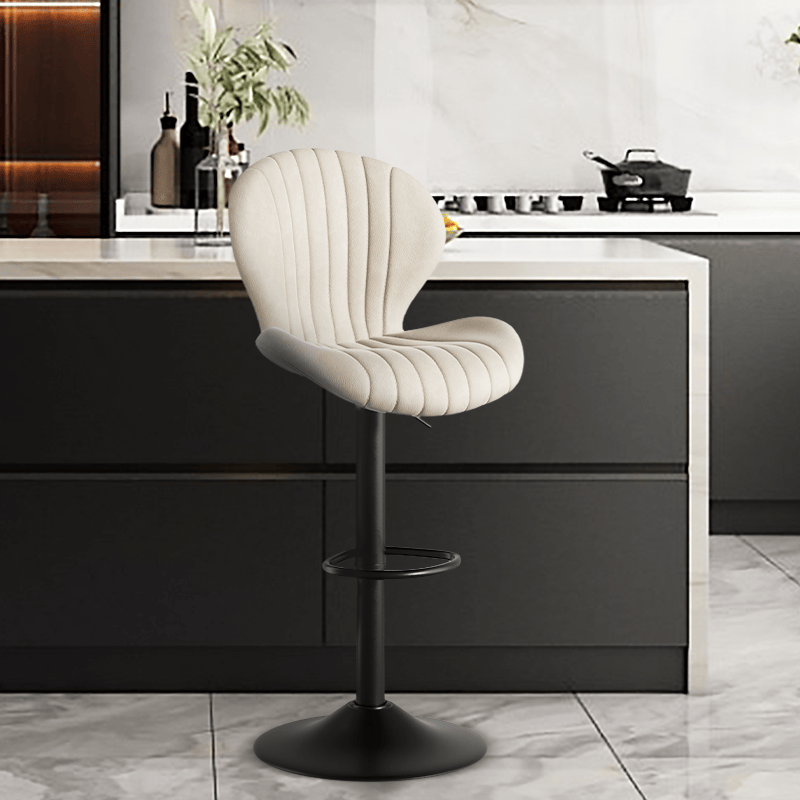 Faux Leather Swivel Bar Stools, Set of 2, High Back (view 65)