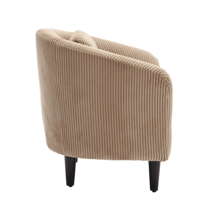 Upholstered 3-Seat Mid-Century Sofa, Beige (view 75)