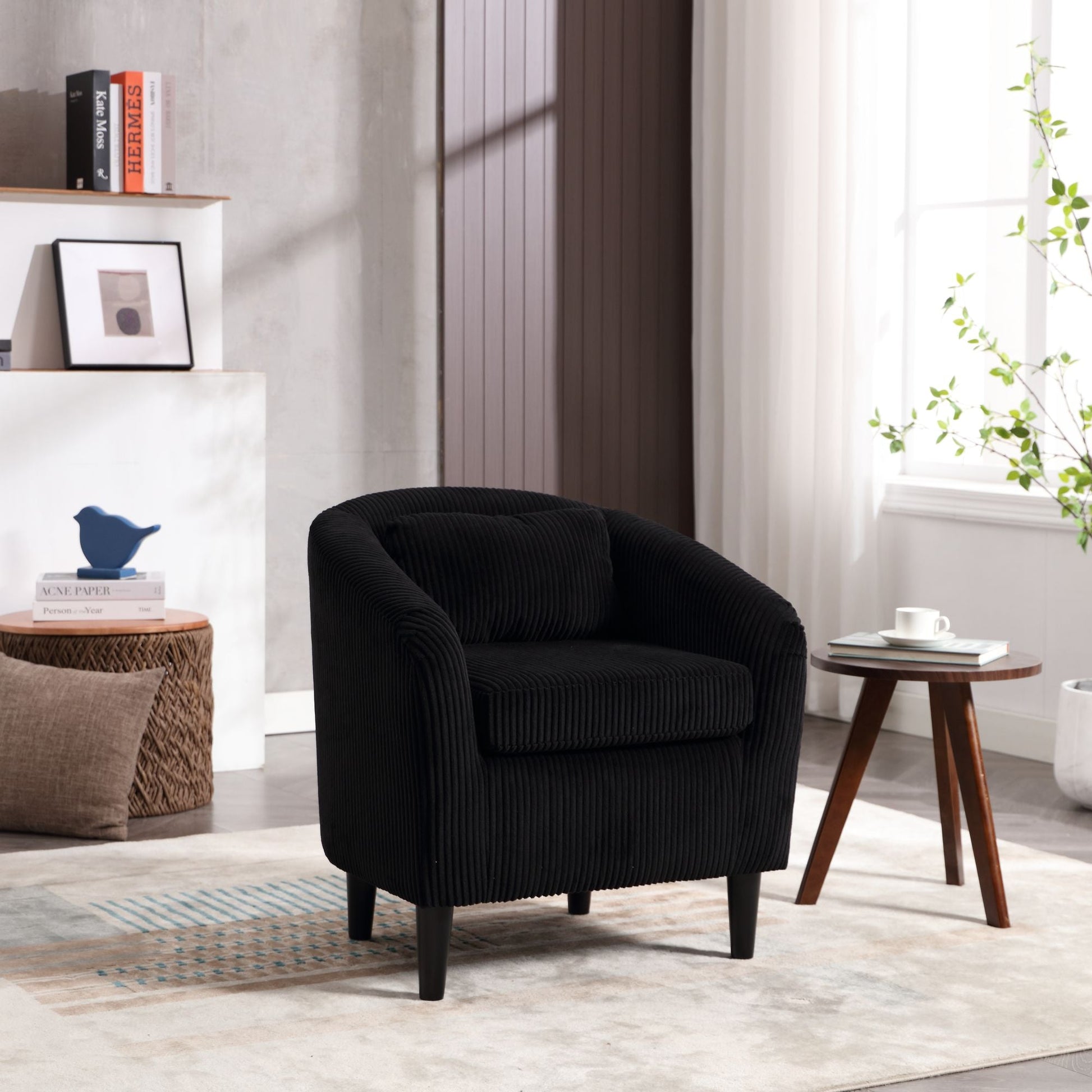 Upholstered 3-Seat Mid-Century Sofa, Beige (view 17)