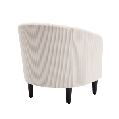 Upholstered 3-Seat Mid-Century Sofa, Beige (view 6)