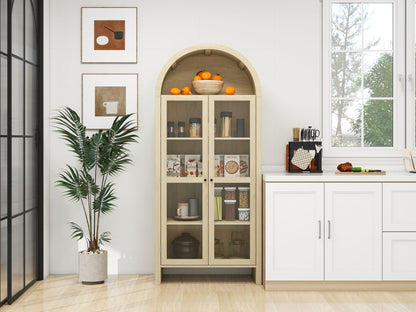 Mid-Century Cabinet, White, Tall (view 7)