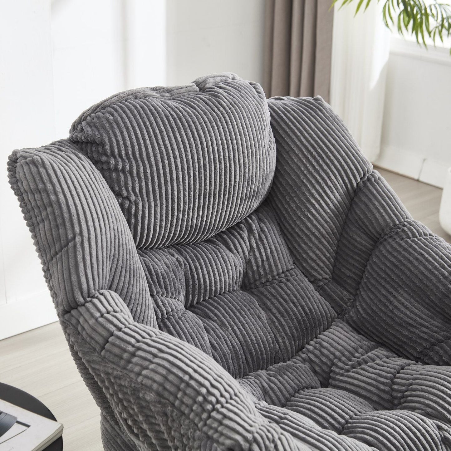 Upholstered 3-Seat Mid-Century Sofa, Gray (view 5)