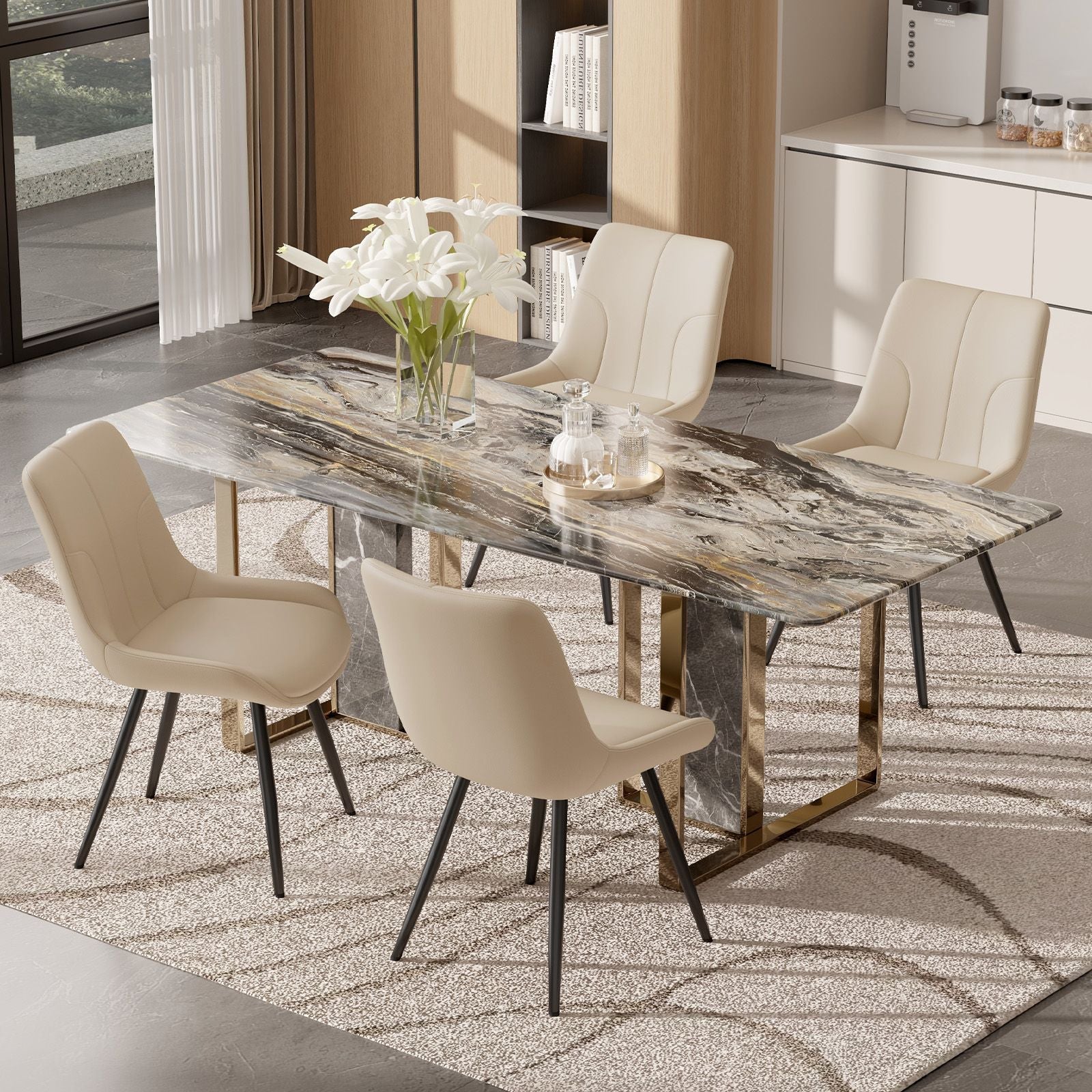 Leather Mid-Century Dining Chairs, Set of 2, 20" Wide (view 34)
