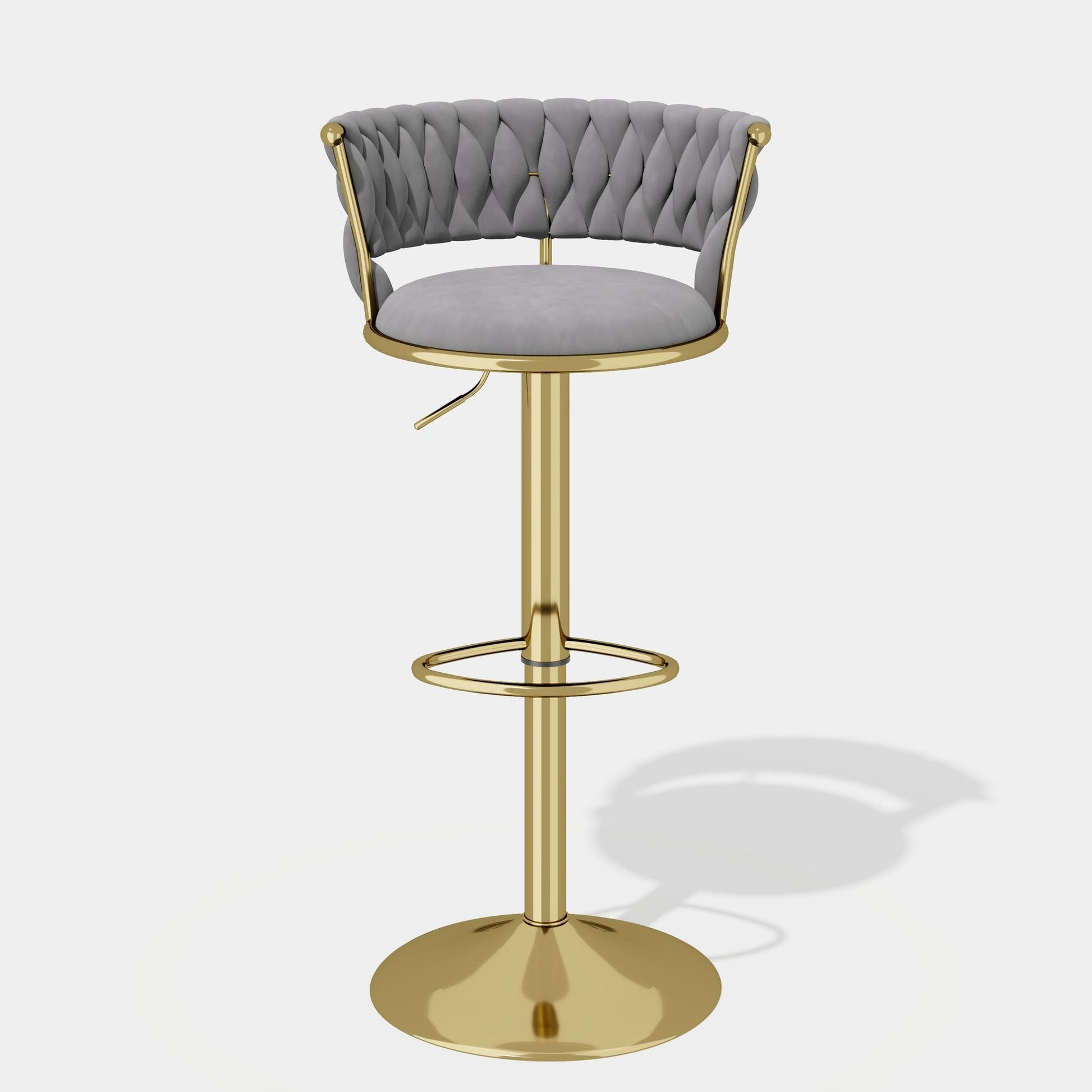 Velvet Swivel Bar Stools, Set of 2, 18" Wide (view 3)