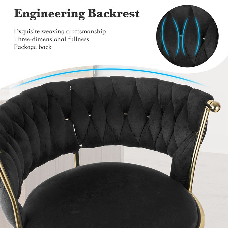 Velvet Swivel Bar Stools, Set of 2, 18" Wide (view 68)