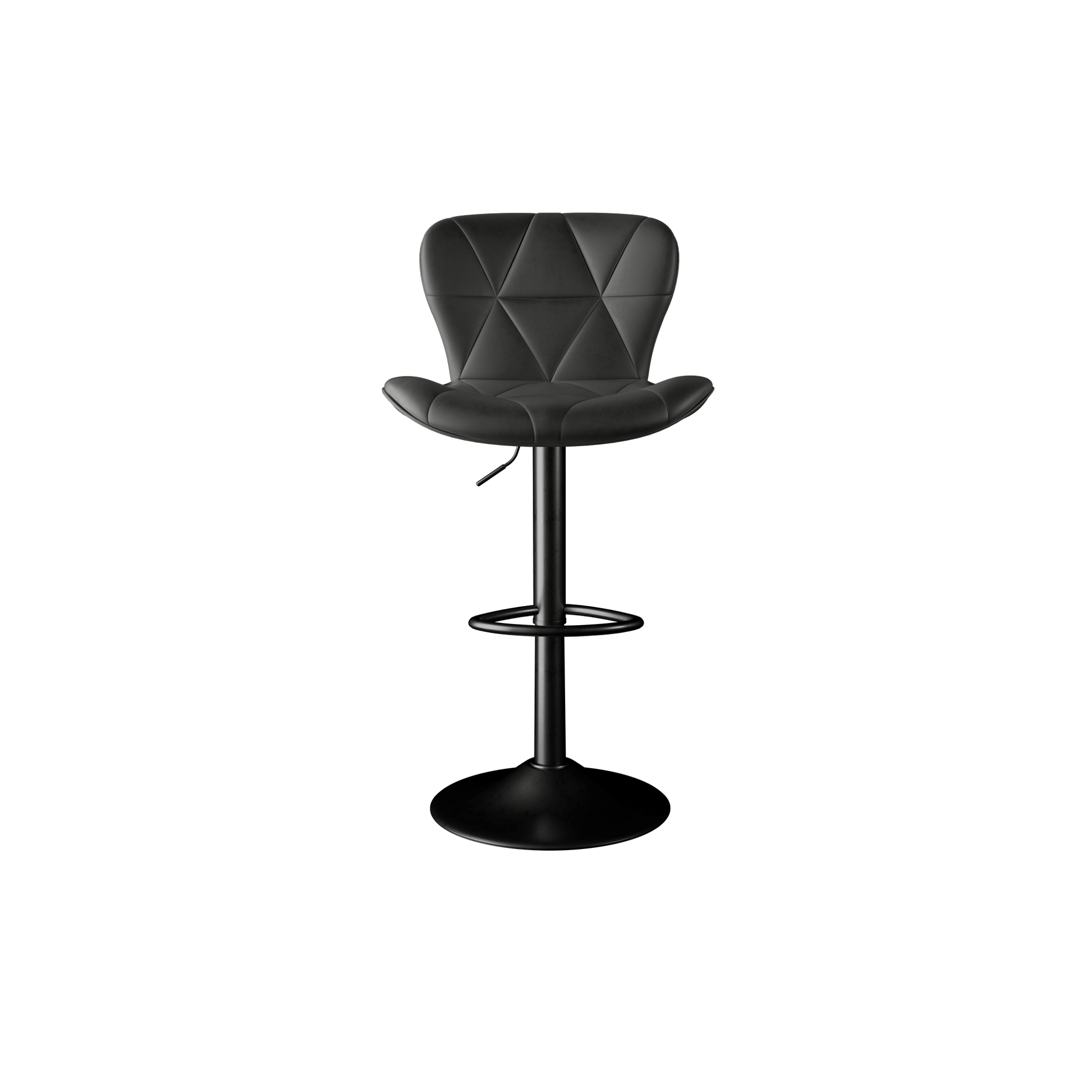 Faux Leather Swivel Bar Stools, Set of 2, Adjustable Height (view 6)