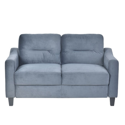 Solid Wood Mid-Century Sectional Sofa, Gray, 34" Tall (view 3)