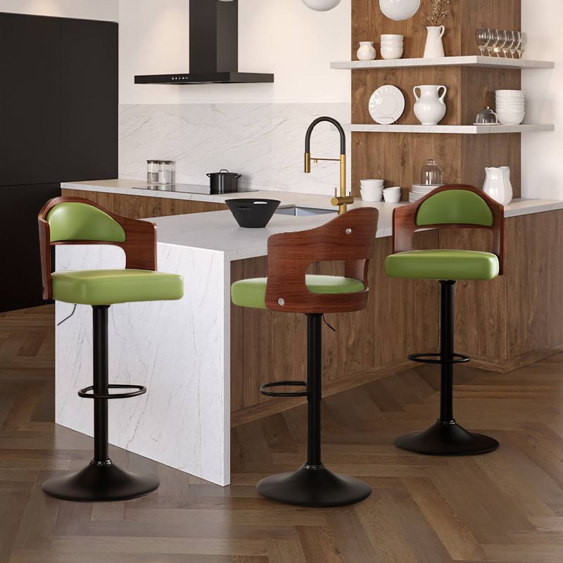 Faux Leather Swivel Bar Stools, Set of 2, 18" Wide (view 44)