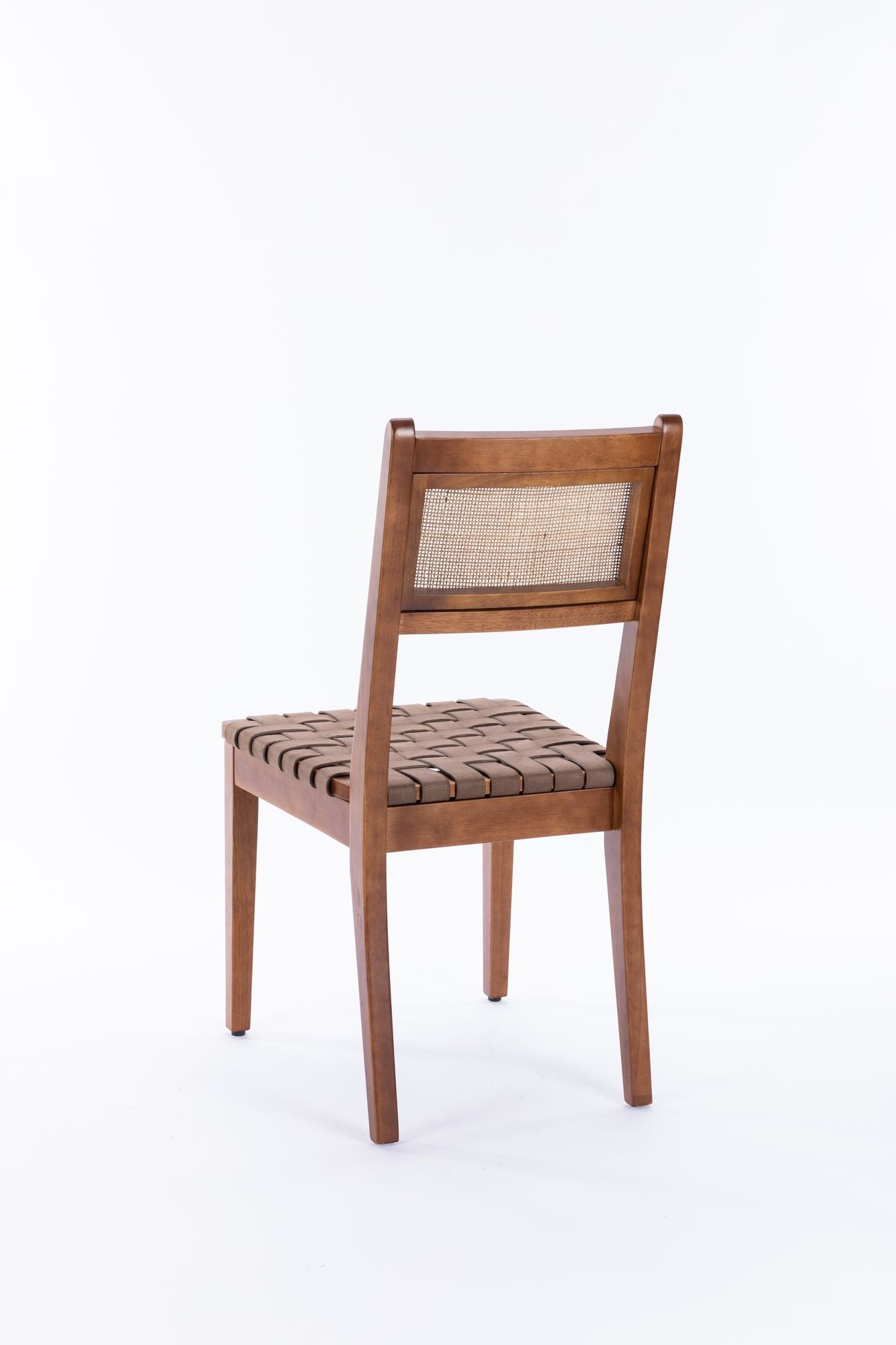 Leather Mid-Century Dining Chairs, Set of 2, Brown, 20" Wide (view 8)