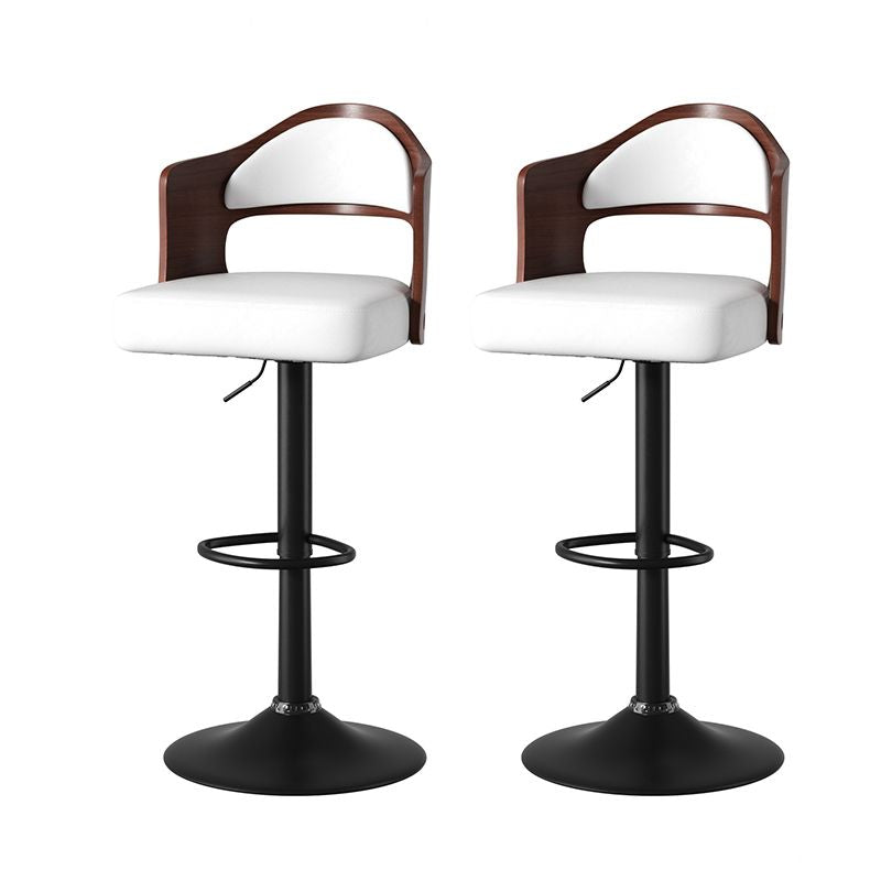 Faux Leather Swivel Bar Stools, Set of 2, 18" Wide (view 22)
