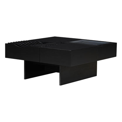 Solid Wood Mid-Century Coffee Table, White, Square (view 12)