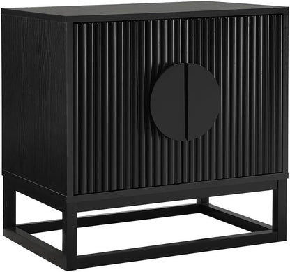 Solid Wood 3-Seat Mid-Century Sofa, Black (view 2)