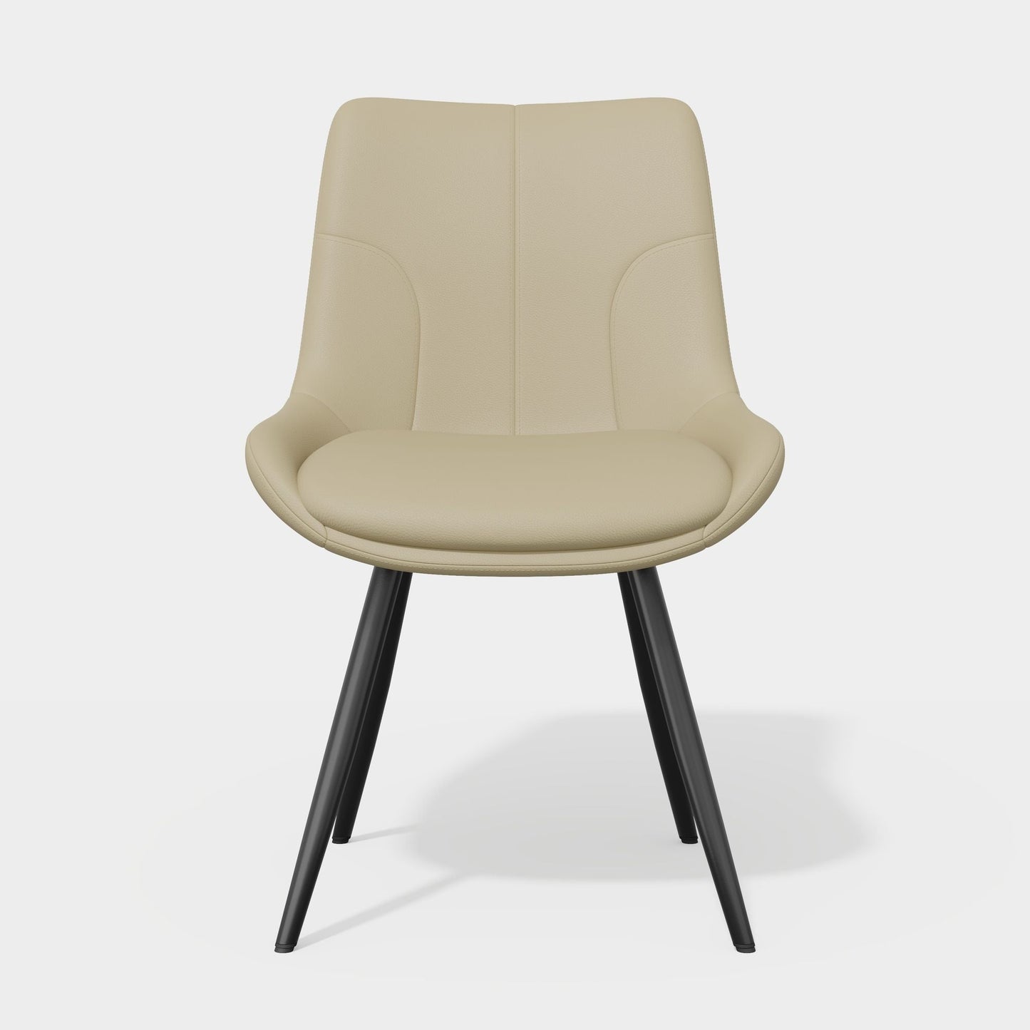 Leather Mid-Century Dining Chairs, Set of 2, Black (view 35)