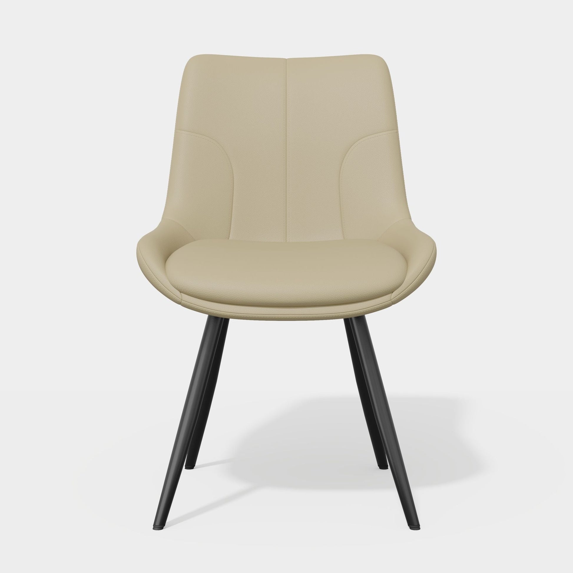Leather Mid-Century Dining Chairs, Set of 2, Black (view 35)