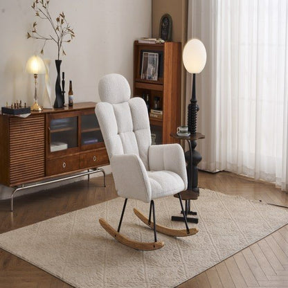 Wood Mid-Century Accent Chair, Ivory (view 17)