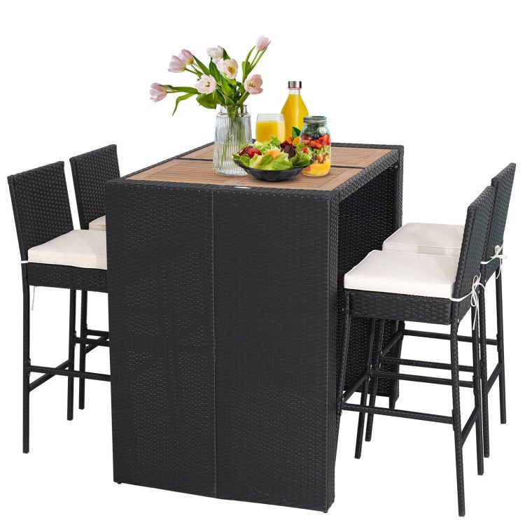 5 Pieces Patio Acacia Wood Dining Set (view 4)