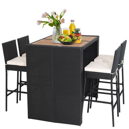 5 Pieces Patio Acacia Wood Dining Set (view 4)