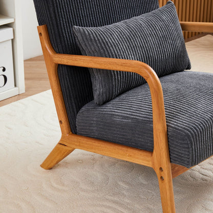Upholstered Mid-Century Accent Chair, Brown, 30" Wide (view 14)