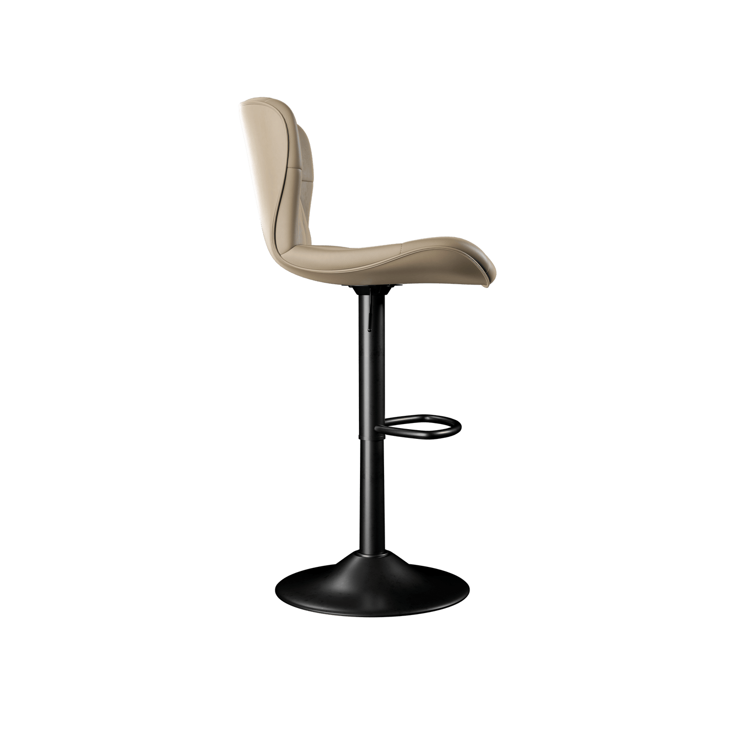 Faux Leather Swivel Bar Stools, Set of 2, Black (view 54)