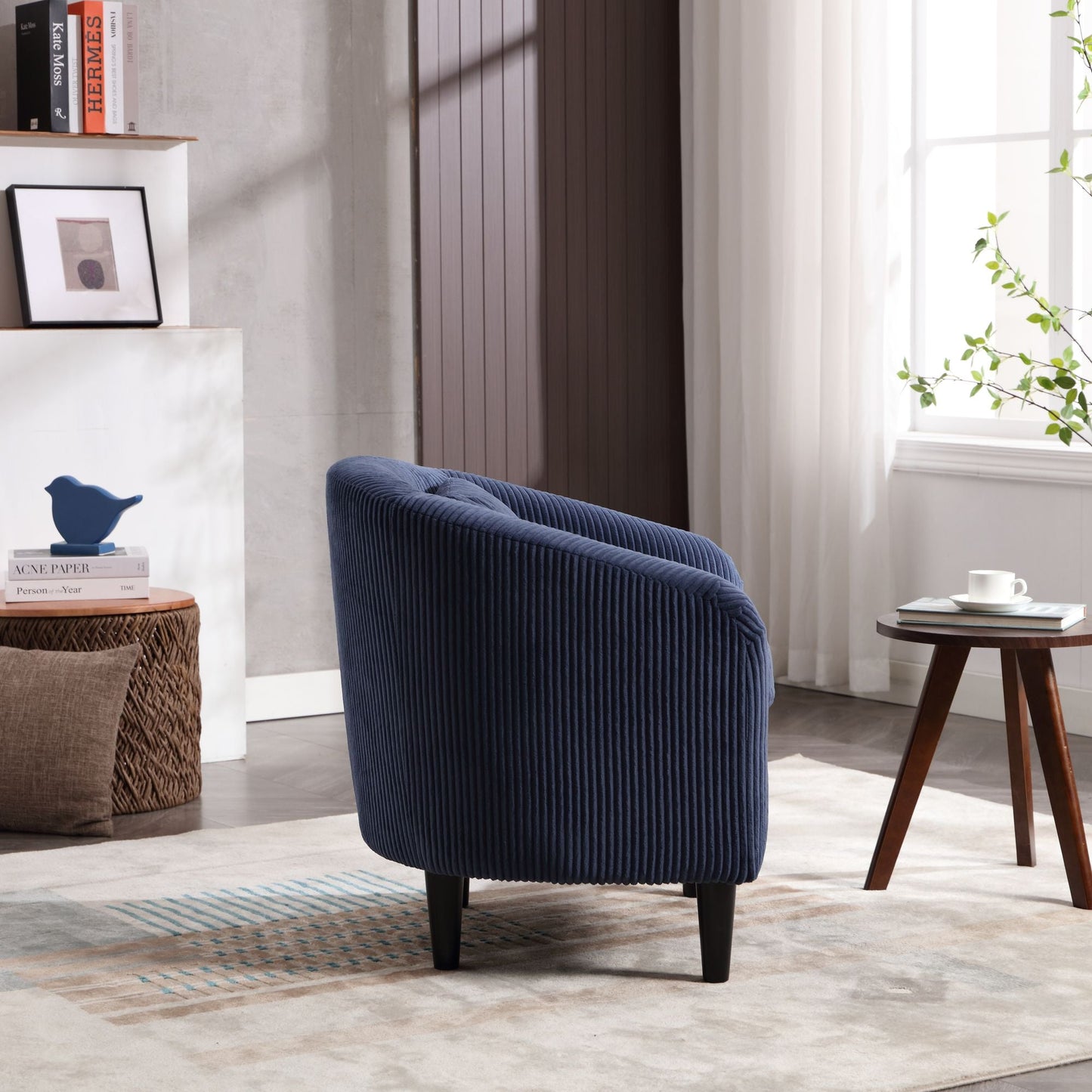 Upholstered 3-Seat Mid-Century Sofa, Beige (view 38)