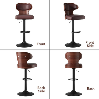 Faux Leather Swivel Bar Stools, Set of 2, 40" Tall (view 34)
