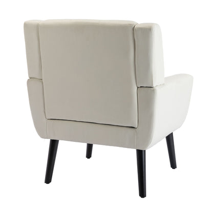 Linen Mid-Century Accent Chair, Light Gray (view 42)