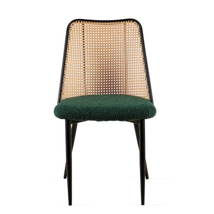 Boucle Mid-Century Dining Chairs, Set of 2, Green (view 7)