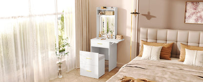 Mid-Century Vanity, White, Compact (view 5)