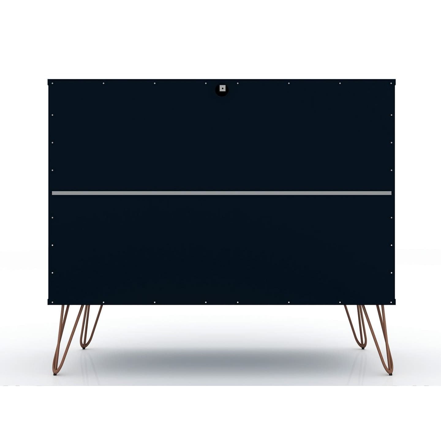 3-Drawer Mid-Century Dresser, Blue, 60" Wide (view 6)