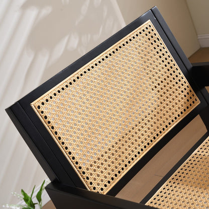 Rattan Mid-Century Accent Chair, Black (view 5)