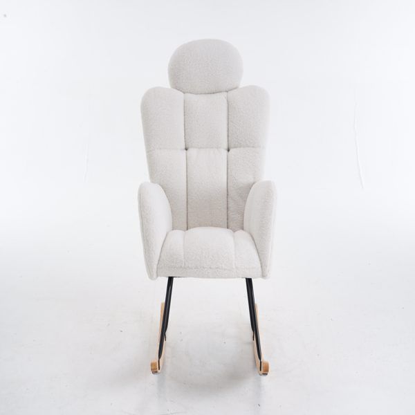 Teddy Mid-Century Accent Chair, Ivory (view 4)