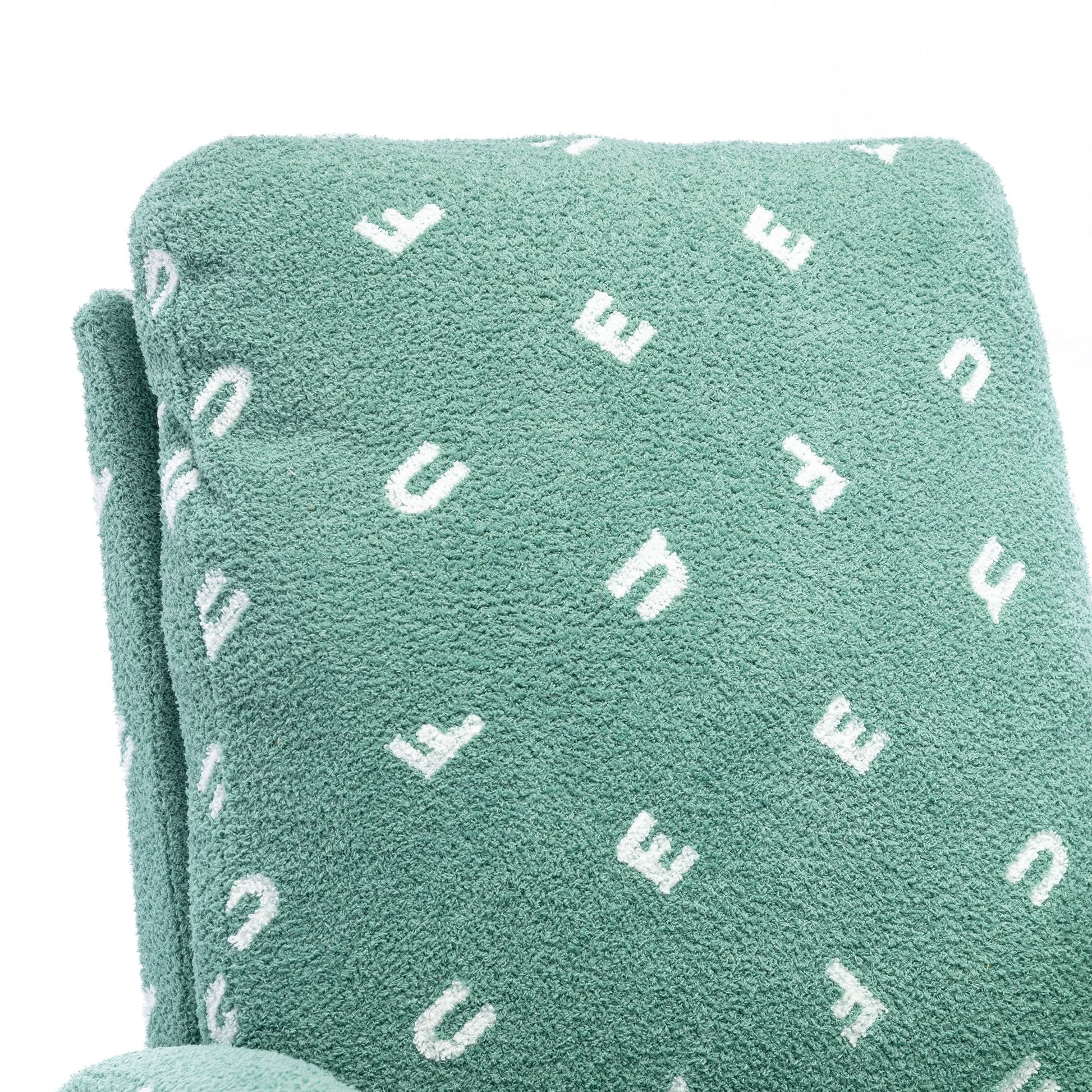 Boucle Mid-Century Rocking Chair, Green (view 10)
