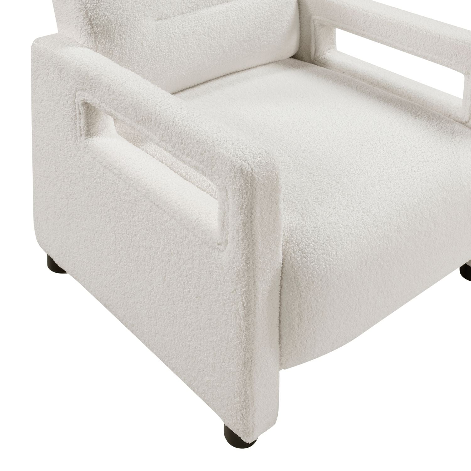 Boucle Mid-Century Accent Chair, Beige, 30" Wide (view 5)